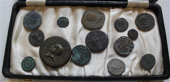 Roman Imperial coins,inc Gordian III  Iovus Stator & Germanicus, sundry other antique coins etc (14)